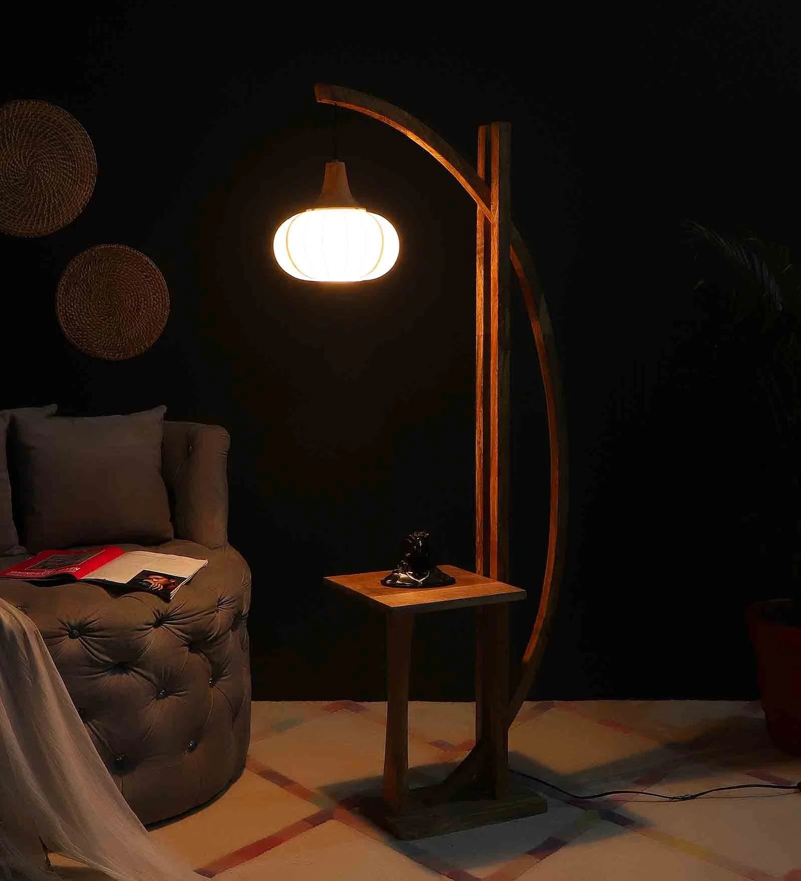 Monolith Wooden Floor Lamp