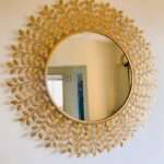 Golden Round Mirror