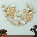 Half Moon Leaf Metal Wall Art