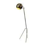 Brass Iron Shade Tripod Floor Lamp