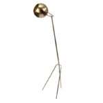 Brass Iron Shade Tripod Floor Lamp