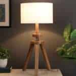 Margaux White Fabric Shade Night Lamp