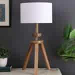 Margaux White Fabric Shade Night Lamp