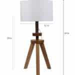 Margaux White Fabric Shade Night Lamp