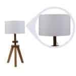 Margaux White Fabric Shade Night Lamp