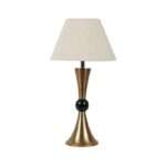 White Flex Iron & Cloth Shade Table Lamp