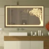 Tree LED Rectangular Shape Bathroom Mirror